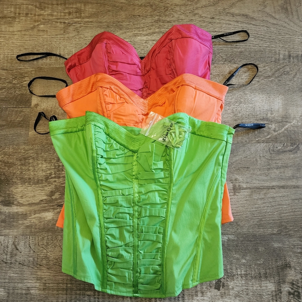 Bebe Ruched Corset Tops
